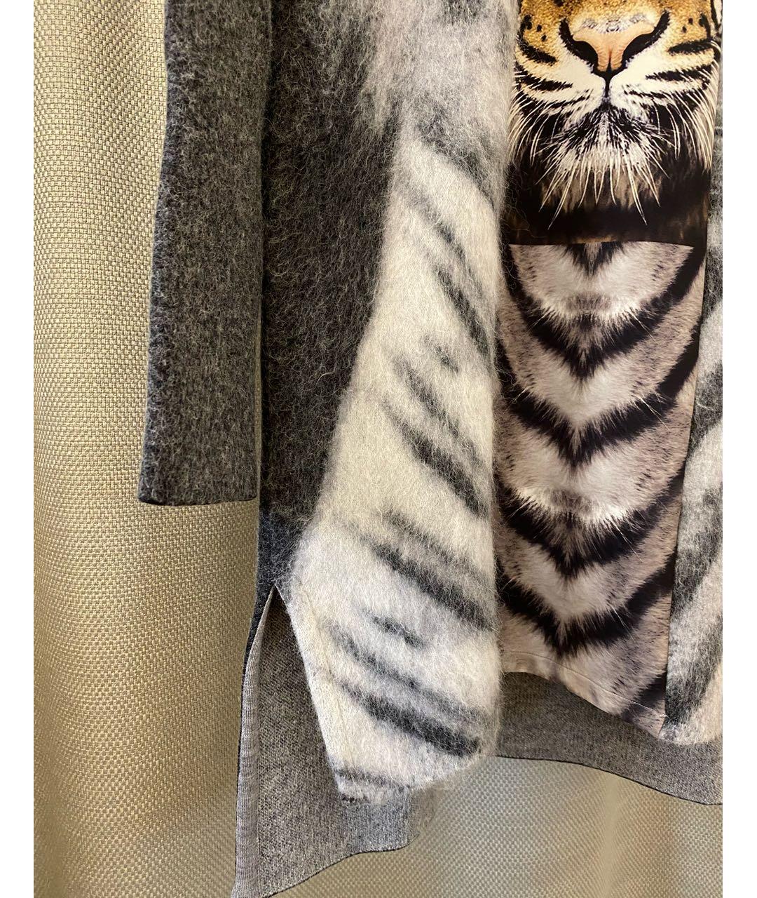 ROBERTO CAVALLI Антрацитовое шерстяное повседневное платье, фото 5