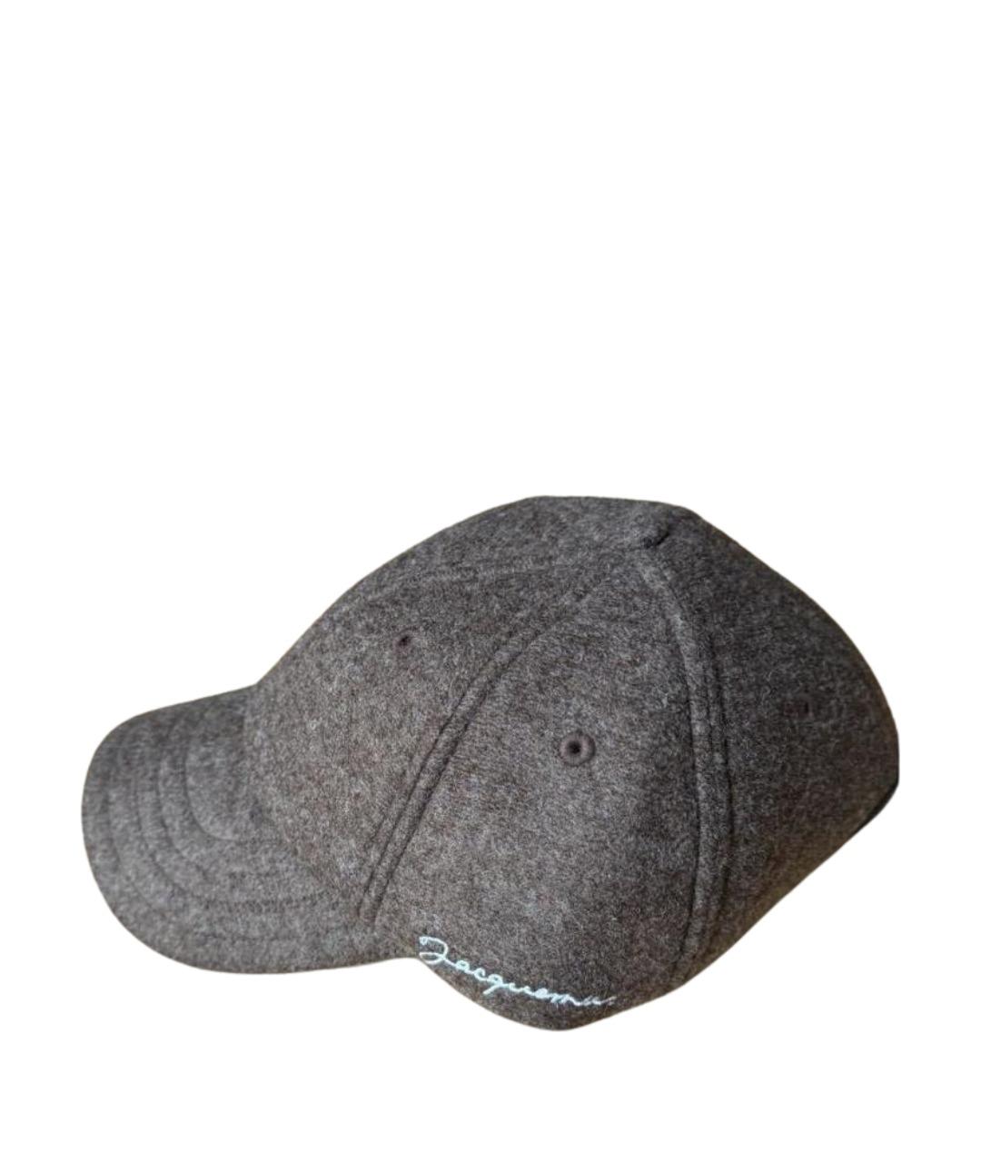 JACQUEMUS Коричневая шерстяная кепка, фото 1