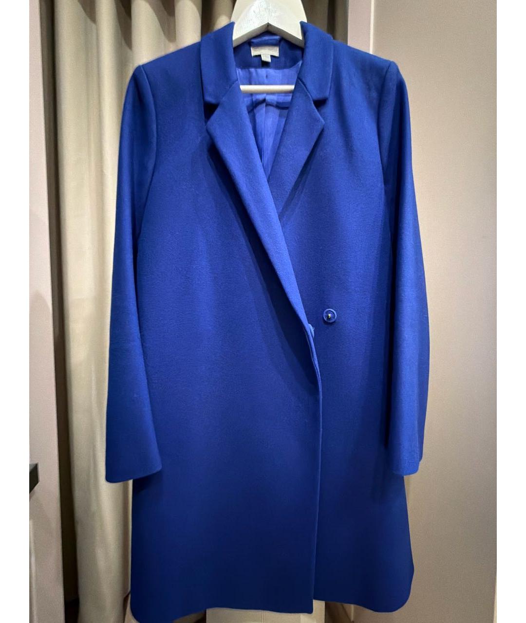 COS Синее шерстяное пальто, фото 7