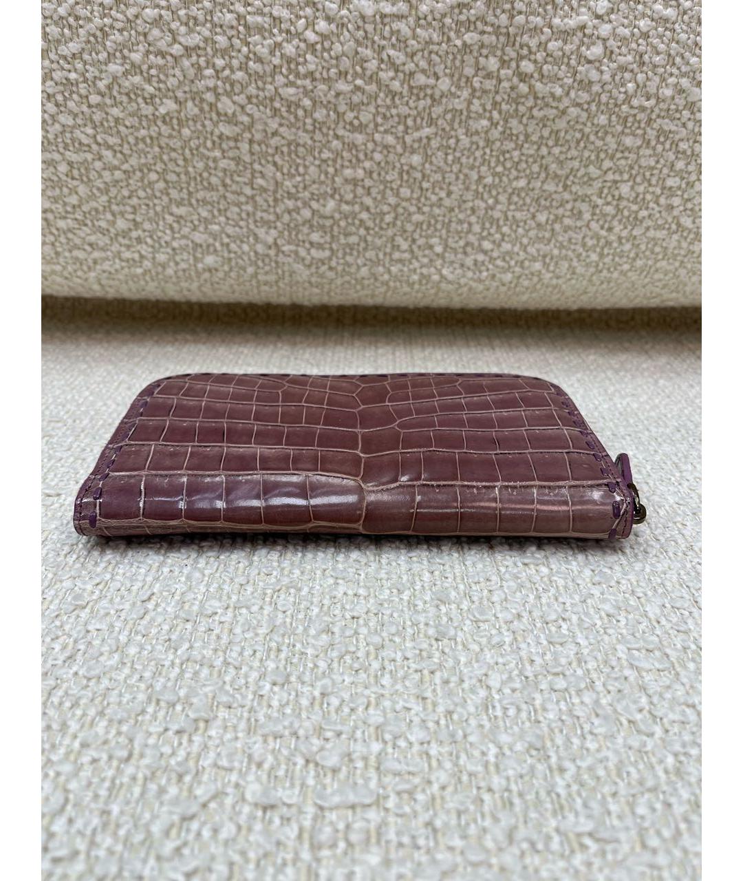 BOTTEGA VENETA Фиолетовый кошелек из экзотической кожи, фото 7
