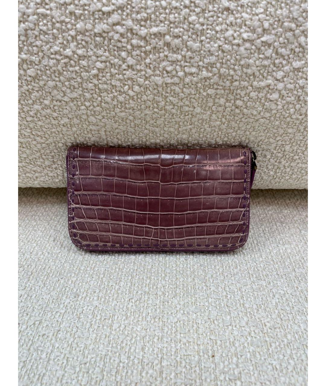 BOTTEGA VENETA Фиолетовый кошелек из экзотической кожи, фото 2