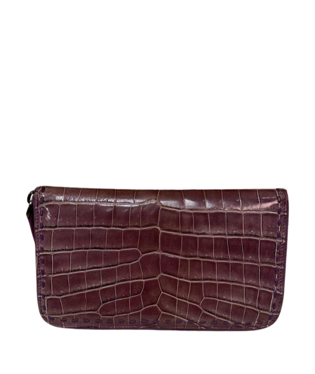 BOTTEGA VENETA Фиолетовый кошелек из экзотической кожи, фото 1