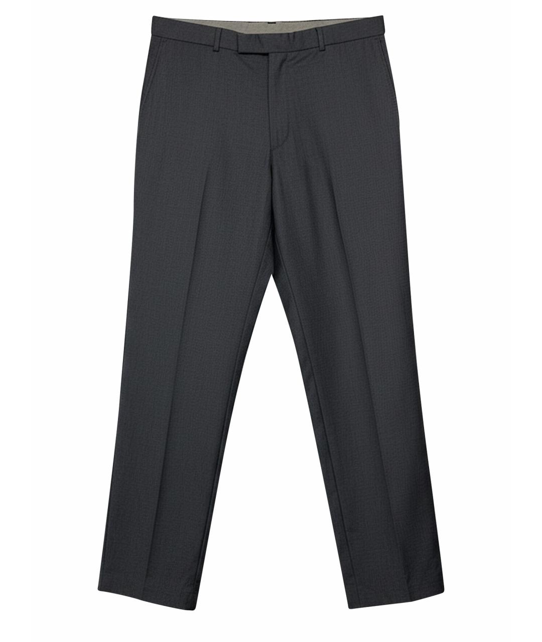 HUGO BOSS Антрацитовые шерстяные классические брюки, фото 1