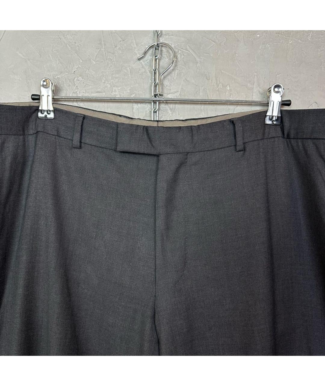 HUGO BOSS Антрацитовые шерстяные классические брюки, фото 3