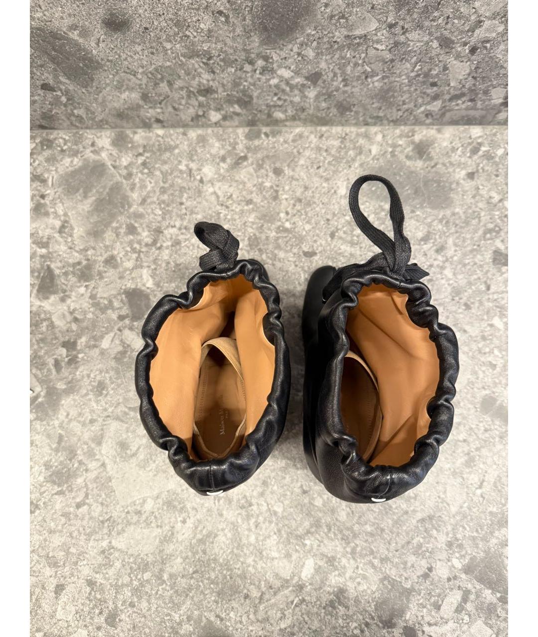 MAISON MARGIELA Черные кожаные ботильоны, фото 3