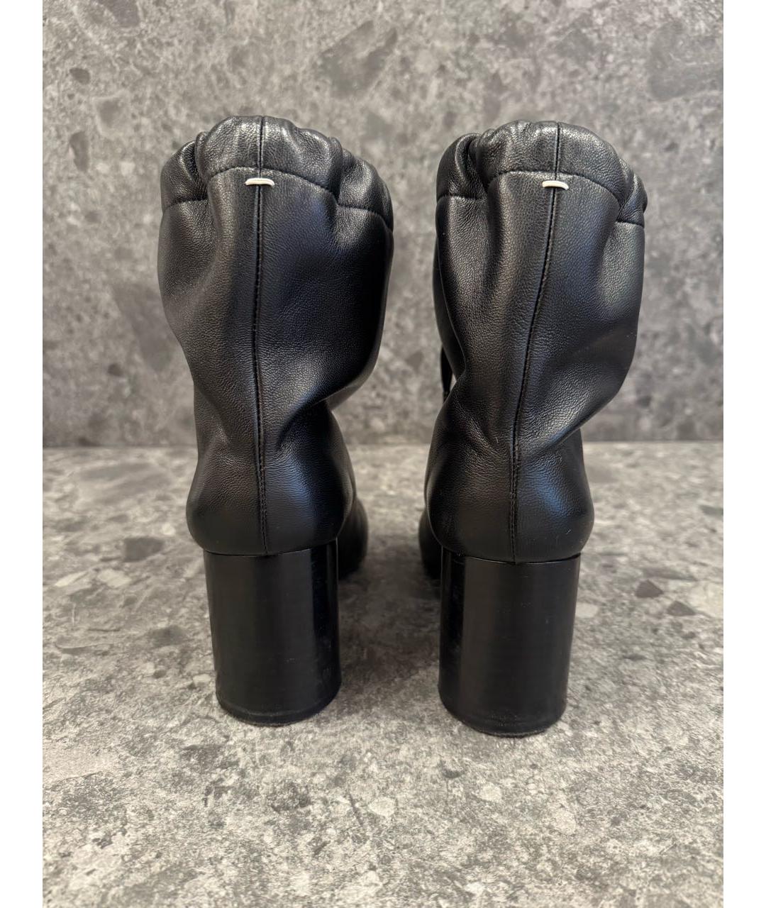 MAISON MARGIELA Черные кожаные ботильоны, фото 4