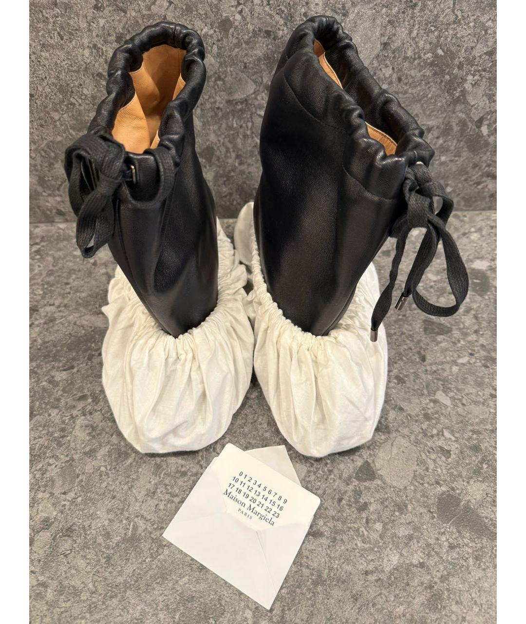 MAISON MARGIELA Черные кожаные ботильоны, фото 8