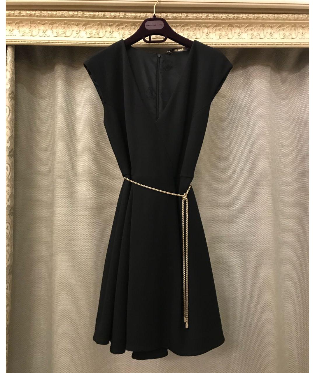 ROBERTO CAVALLI Черное шерстяное вечернее платье, фото 5