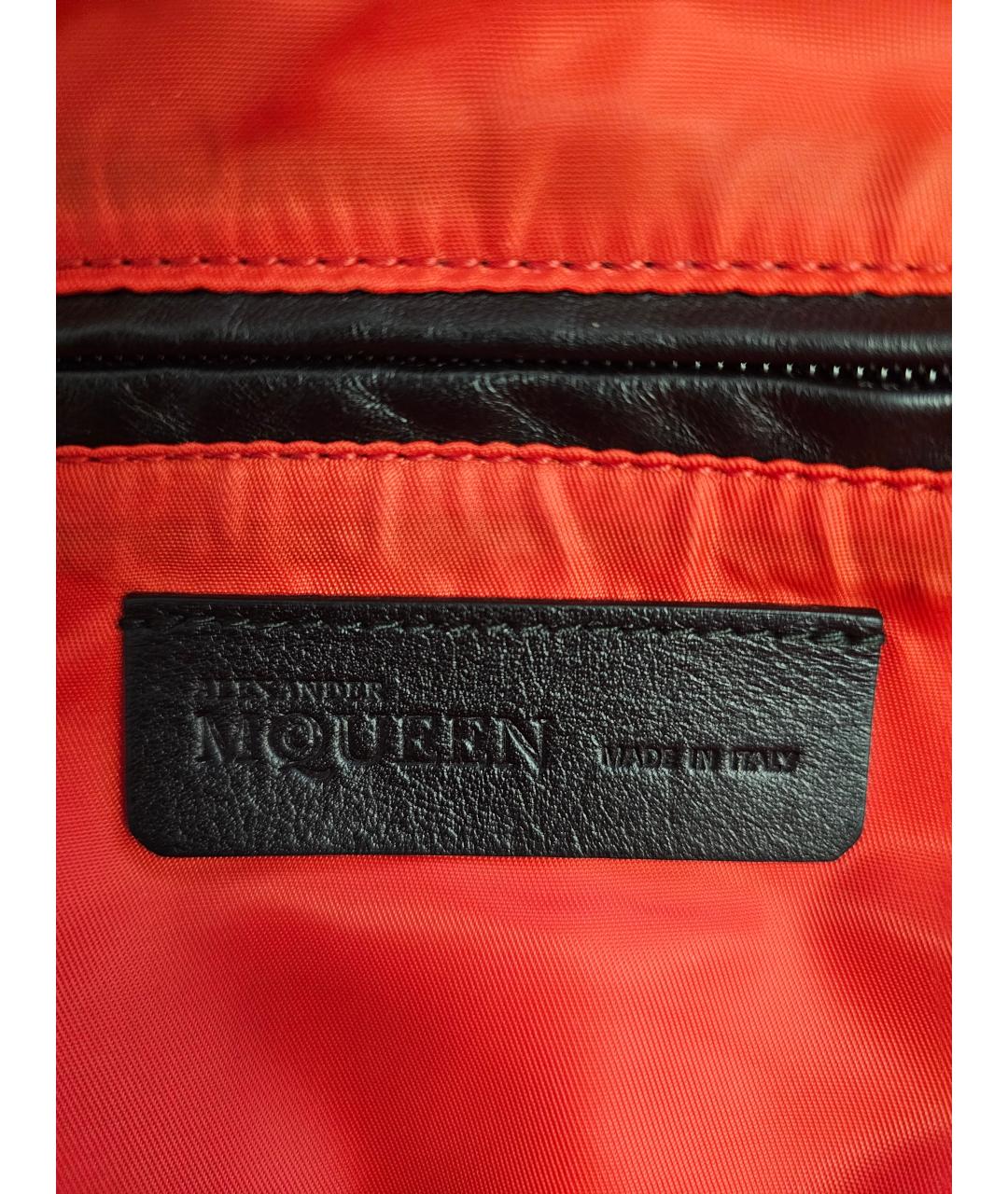 ALEXANDER MCQUEEN Черный кожаный рюкзак, фото 6