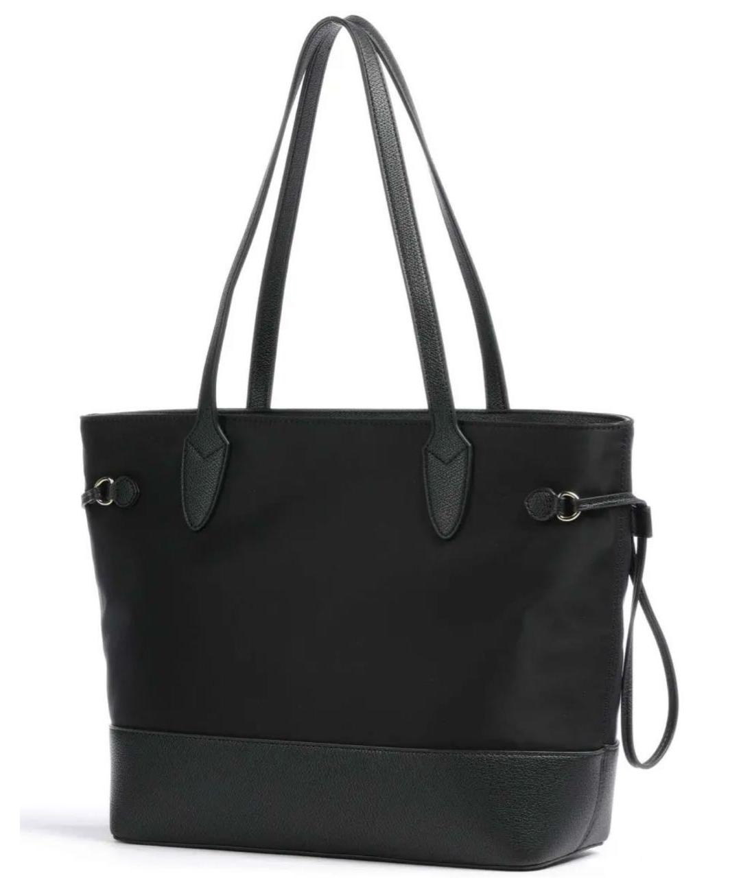 LOVE MOSCHINO Черная тканевая сумка тоут, фото 3