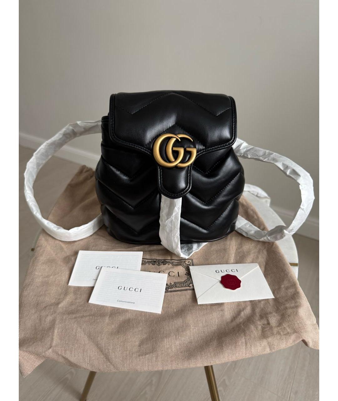 GUCCI Черный кожаный рюкзак, фото 8