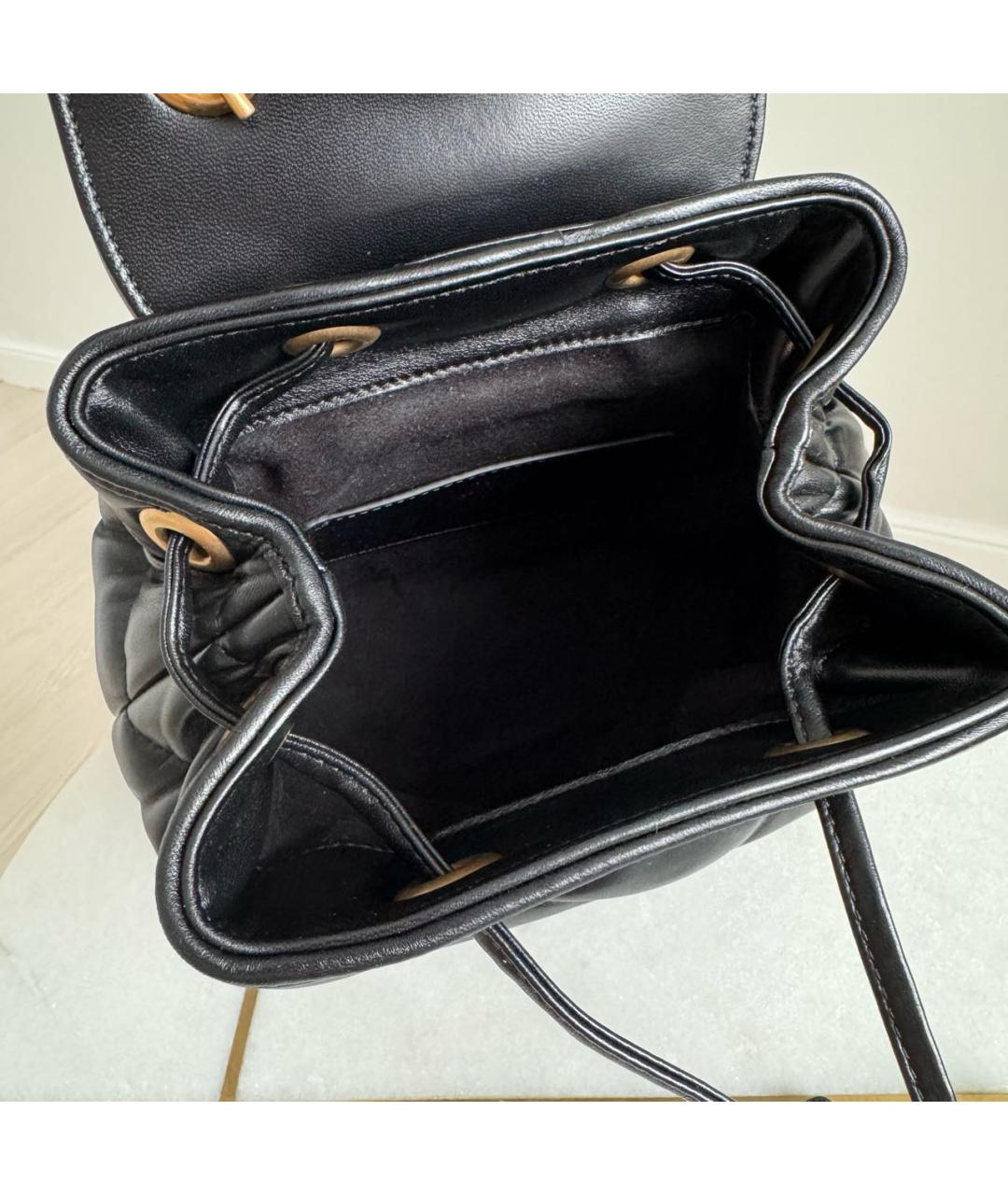 GUCCI Черный кожаный рюкзак, фото 7