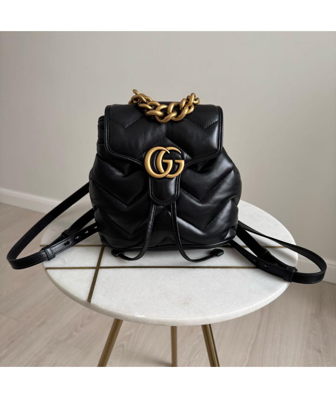 GUCCI Черный кожаный рюкзак, фото 2