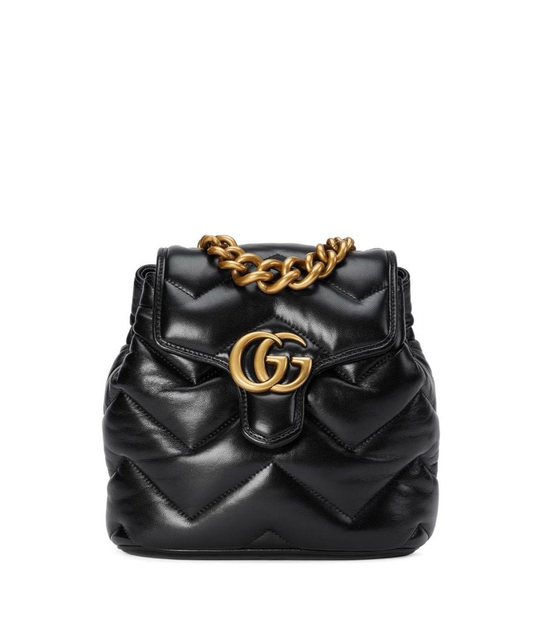 GUCCI Черный кожаный рюкзак, фото 1