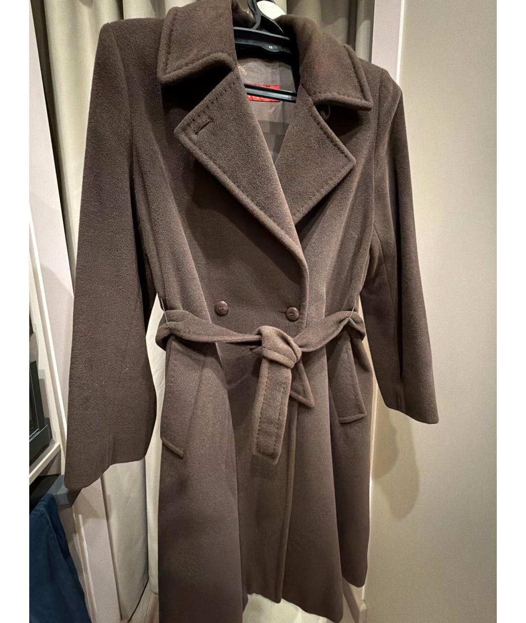 MAX MARA Коричневое шерстяное пальто, фото 7