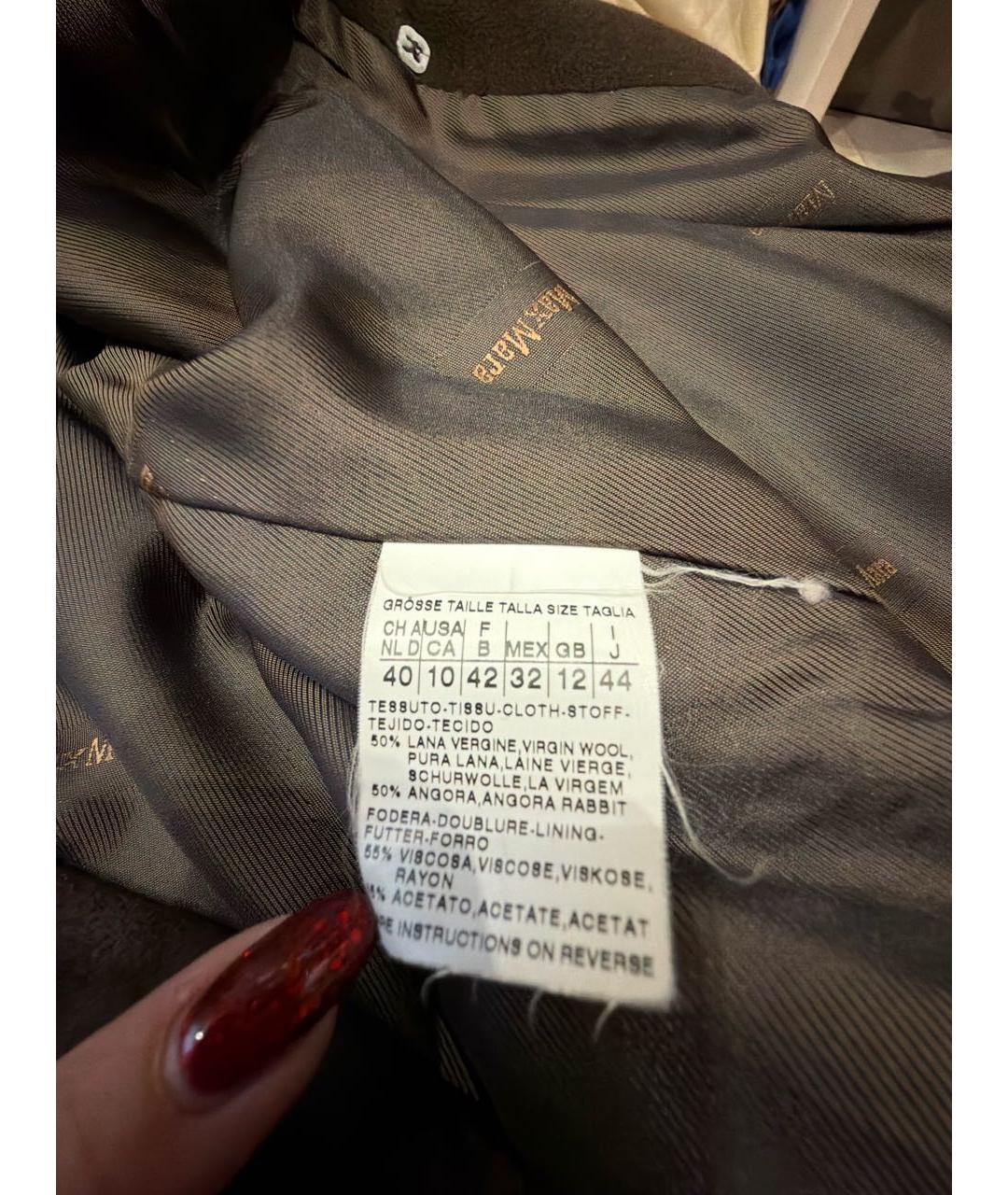 MAX MARA Коричневое шерстяное пальто, фото 5