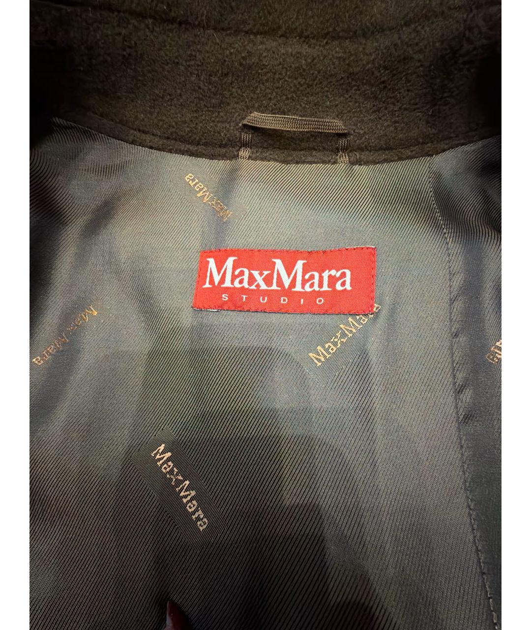 MAX MARA Коричневое шерстяное пальто, фото 3