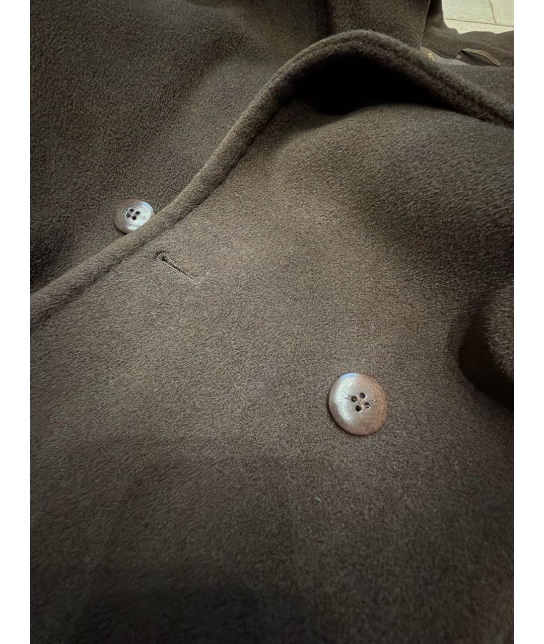 MAX MARA Коричневое шерстяное пальто, фото 4