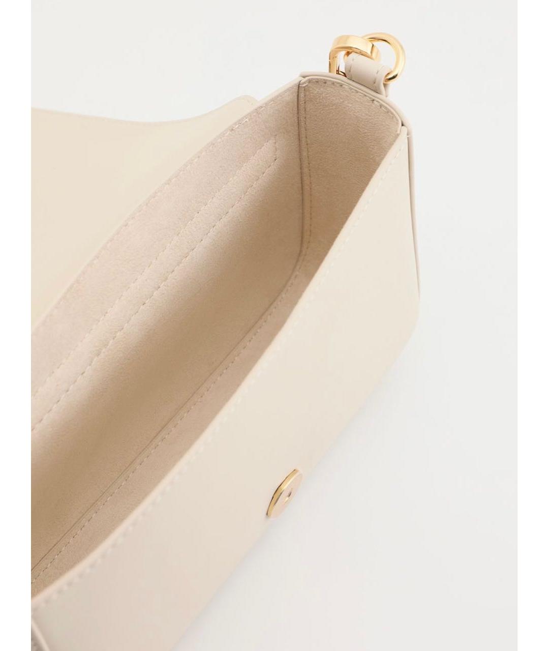 LOVE MOSCHINO Бежевая сумка через плечо из искусственной кожи, фото 4