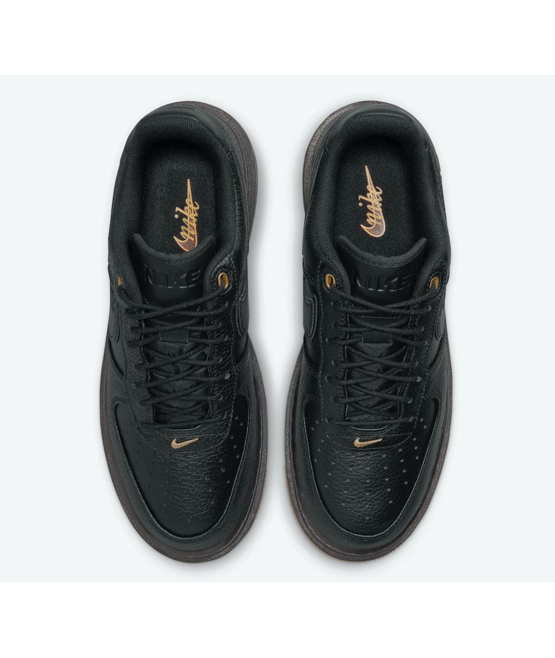 NIKE Черные низкие кроссовки / кеды из искусственной кожи, фото 3