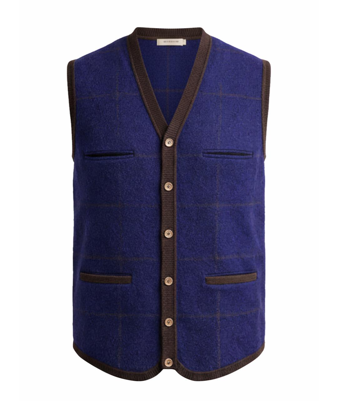 Castello d'Oro Синяя кашемировая жилетка, фото 1