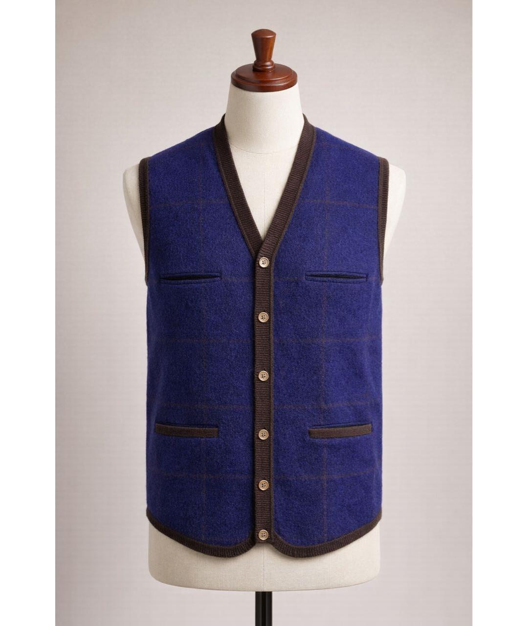 Castello d'Oro Синяя кашемировая жилетка, фото 8
