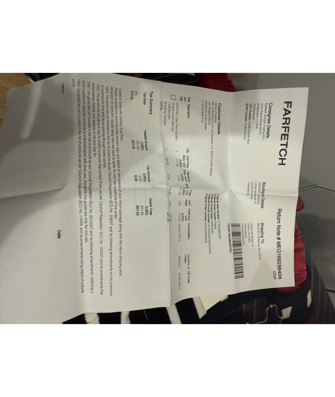 JEAN PAUL GAULTIER Хлопковая майка, фото 6