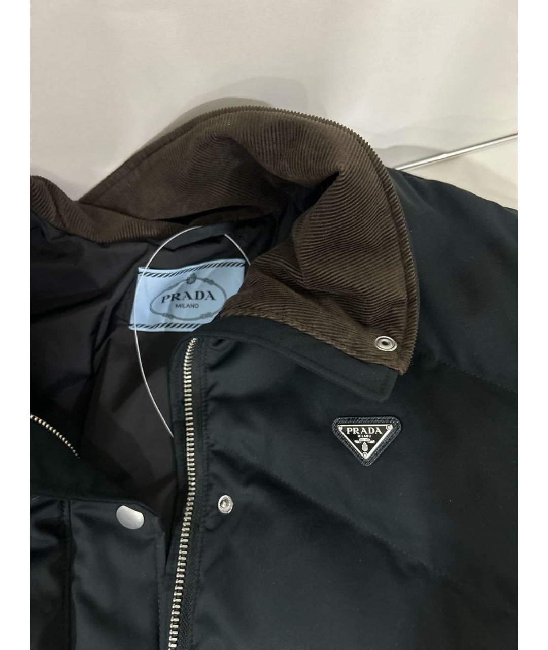PRADA Черная полиэстеровая куртка, фото 4