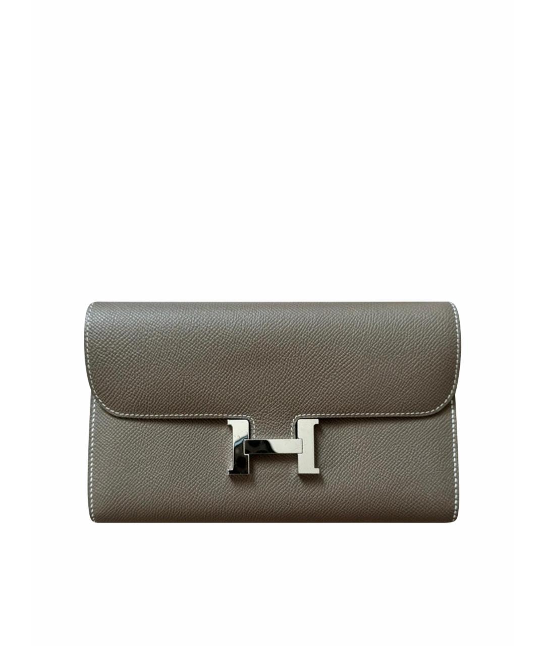 HERMES Коричневый кожаный кошелек, фото 1