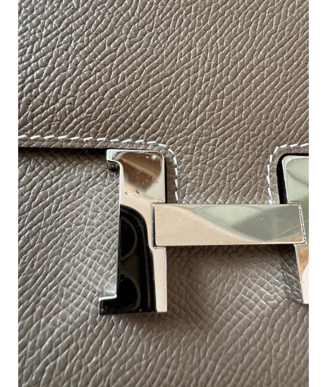 HERMES Коричневый кожаный кошелек, фото 8