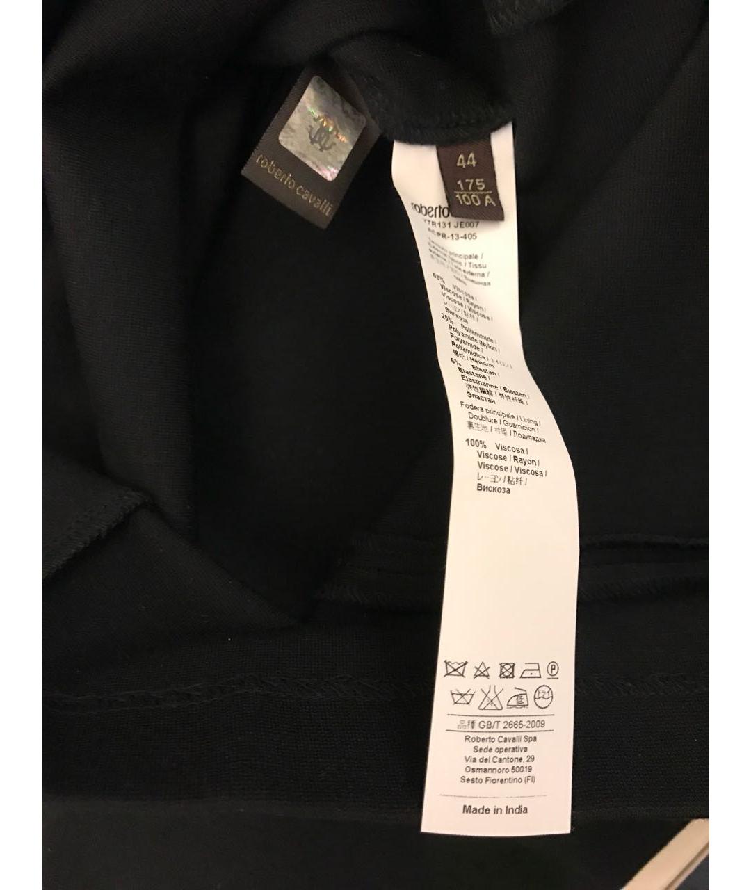 ROBERTO CAVALLI Черное вискозное вечернее платье, фото 7