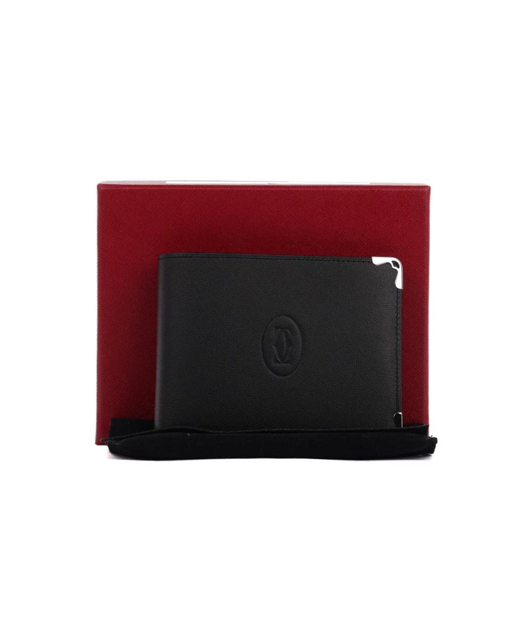 CARTIER Черный кожаный кошелек, фото 2