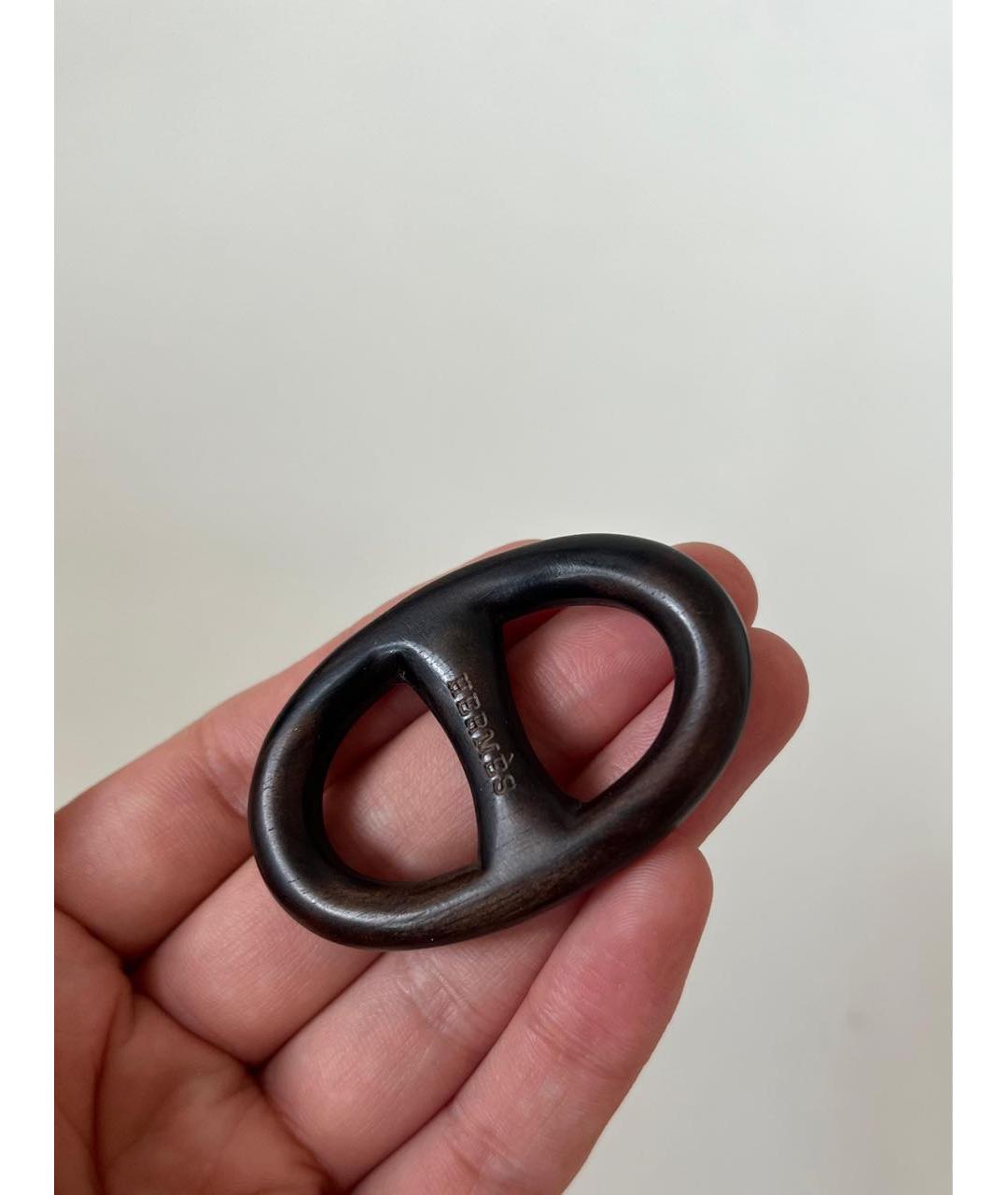 HERMES Коричневый платок, фото 4