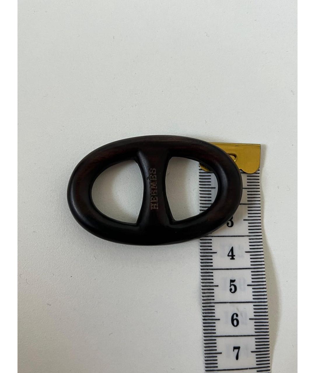 HERMES Коричневый платок, фото 5