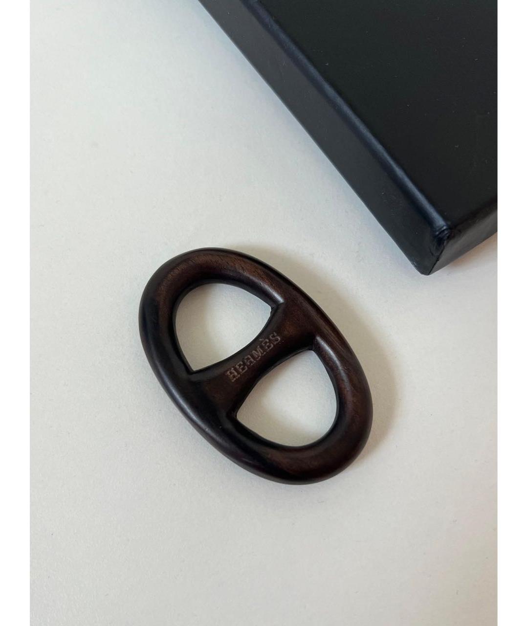 HERMES Коричневый платок, фото 2