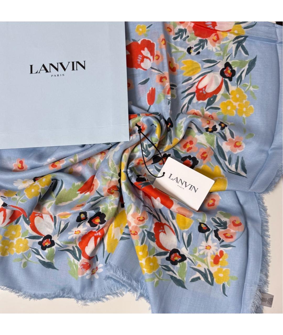 LANVIN Голубой платок, фото 3