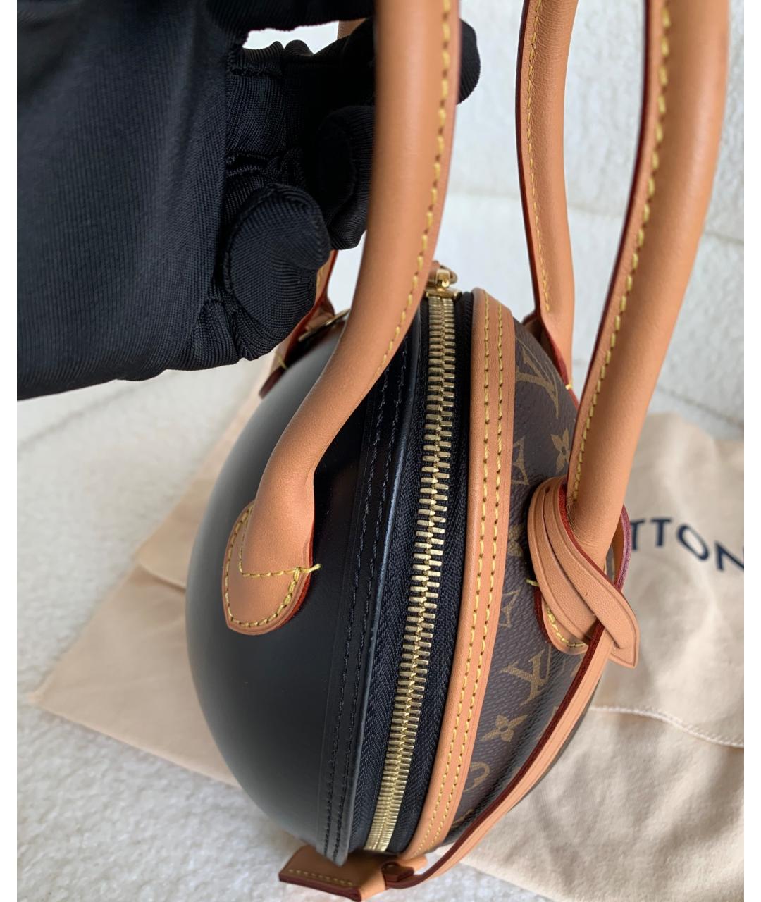 LOUIS VUITTON Черная кожаная сумка через плечо, фото 3