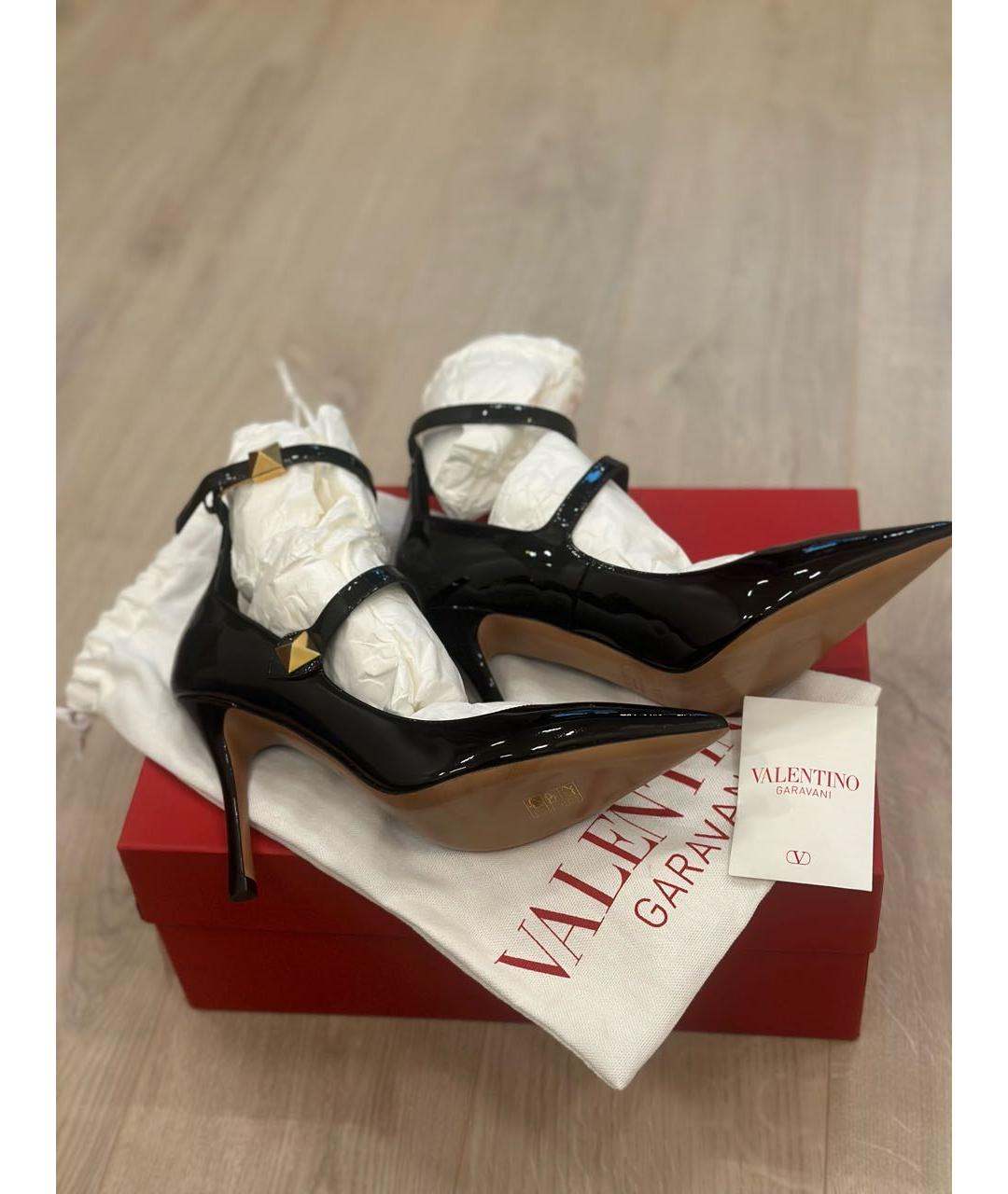 VALENTINO Черные туфли из лакированной кожи, фото 5