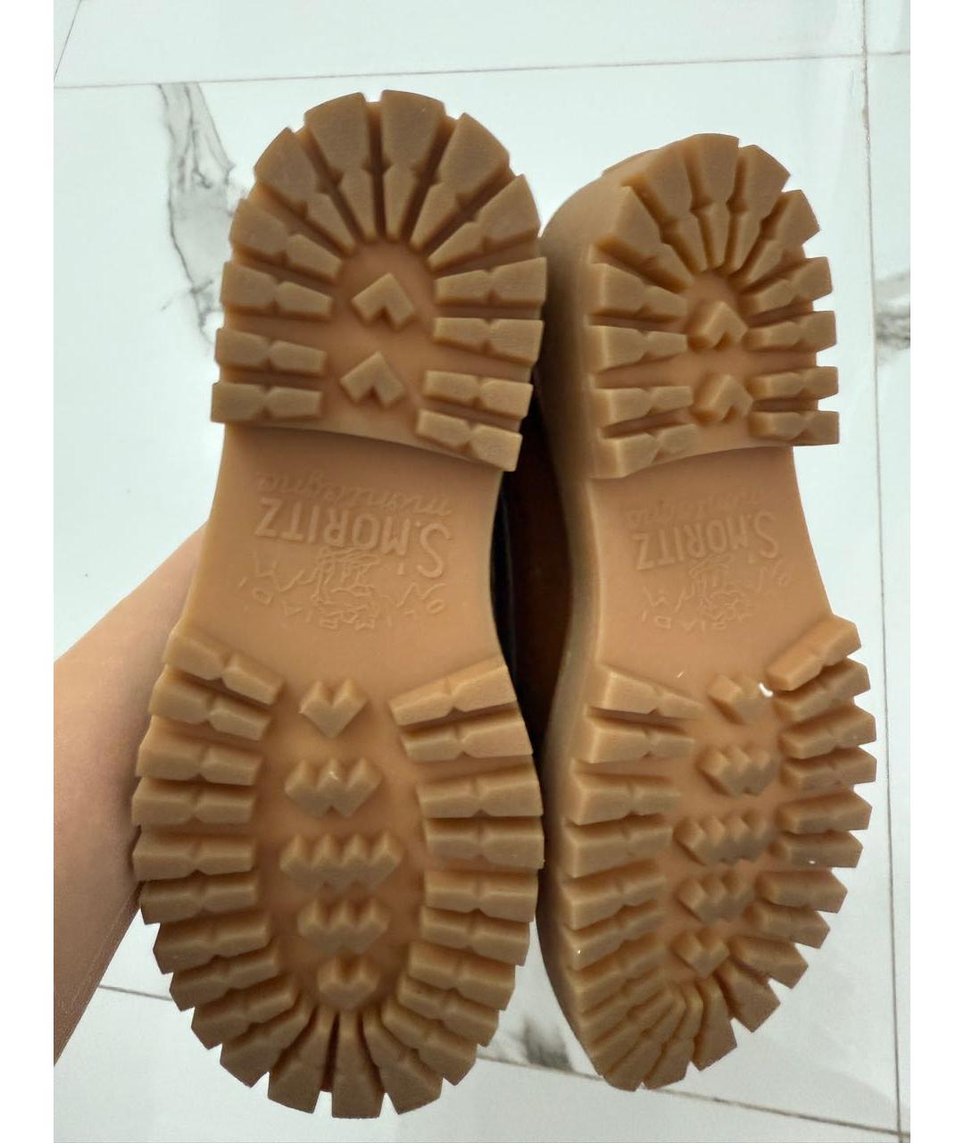 PRADA Коричневые кожаные лоферы, фото 5