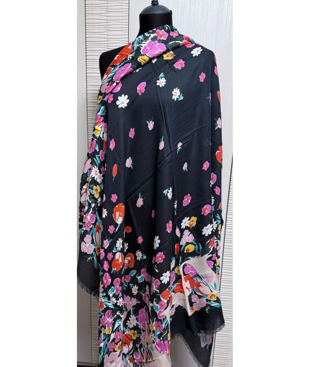 LANVIN Черный платок, фото 3