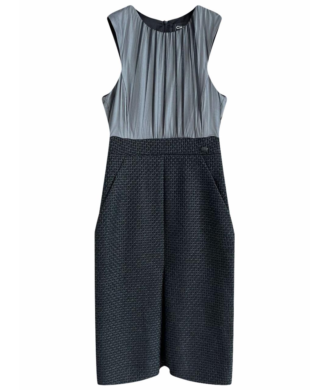 CHANEL Черное шелковое коктейльное платье, фото 1