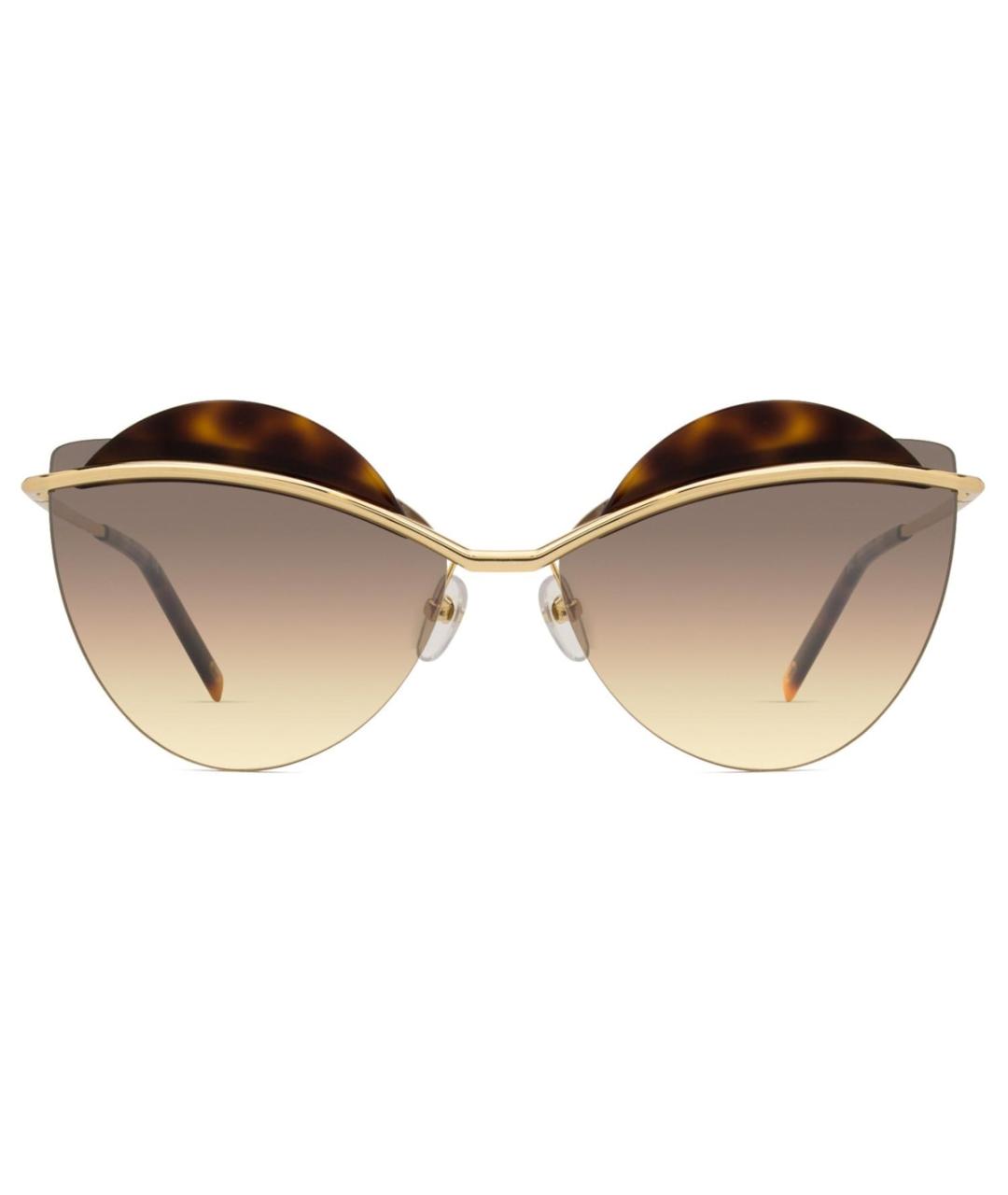 MARC JACOBS Золотые металлические солнцезащитные очки, фото 1
