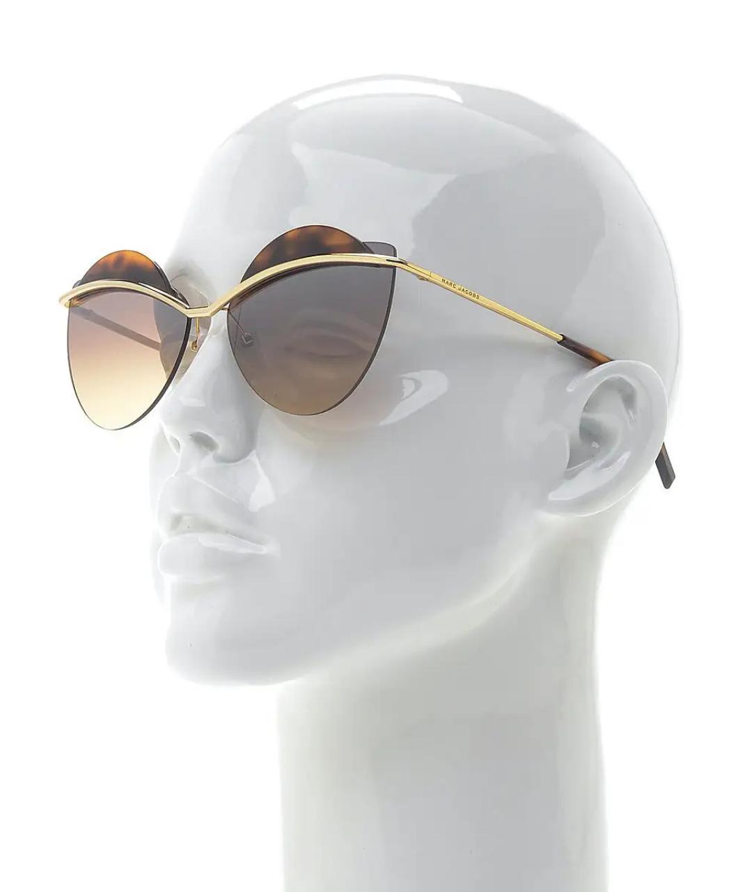 MARC JACOBS Золотые металлические солнцезащитные очки, фото 6