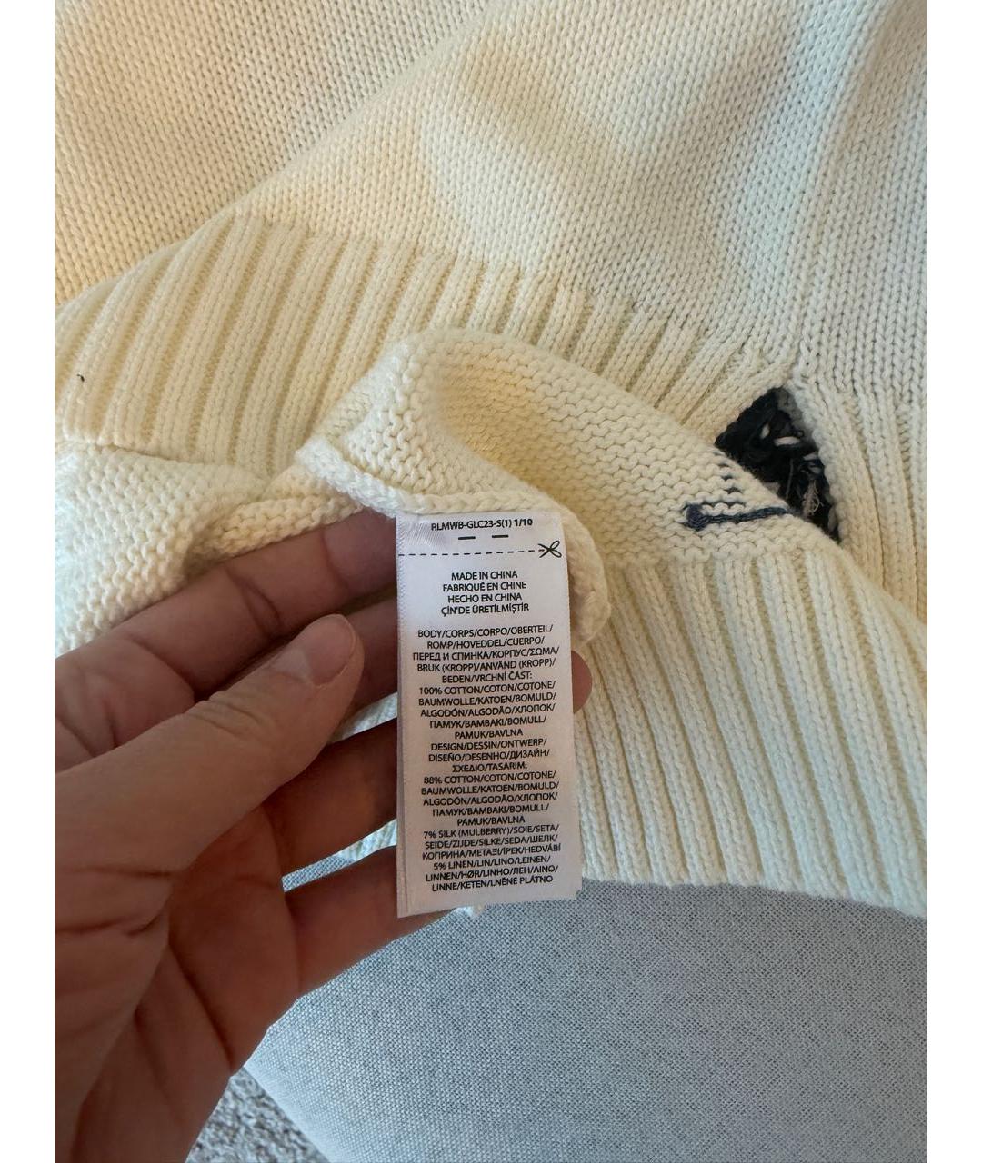 POLO RALPH LAUREN Белый джемпер / свитер, фото 7