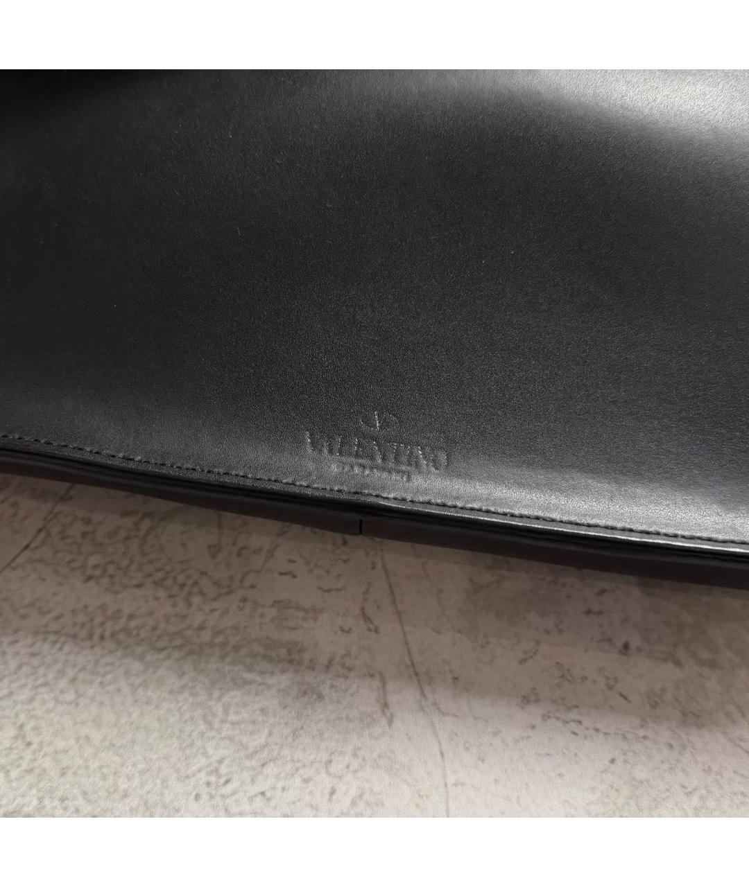 VALENTINO Черная кожаная сумка на плечо, фото 5