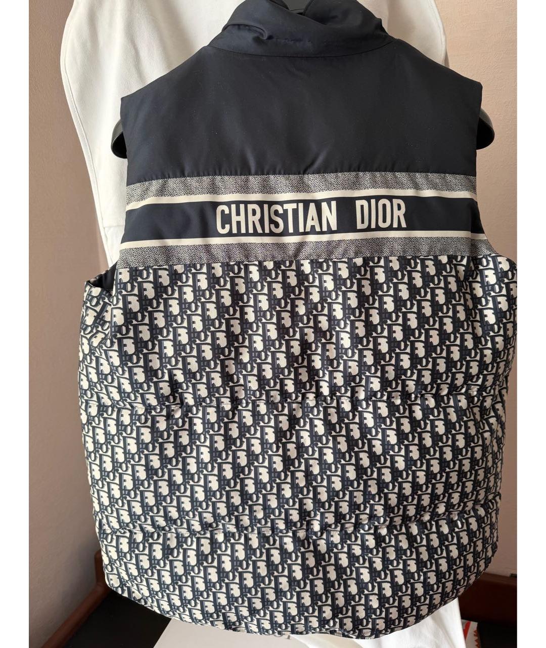 CHRISTIAN DIOR Темно-синяя замшевая жилетка, фото 2