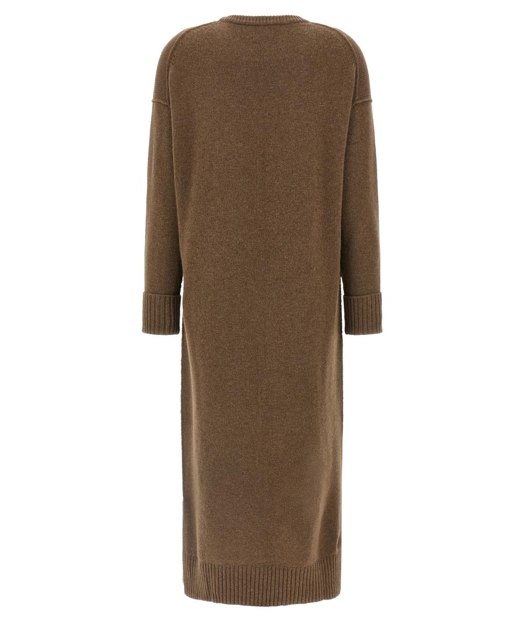 BE YOU Коричневое кашемировое платье, фото 2