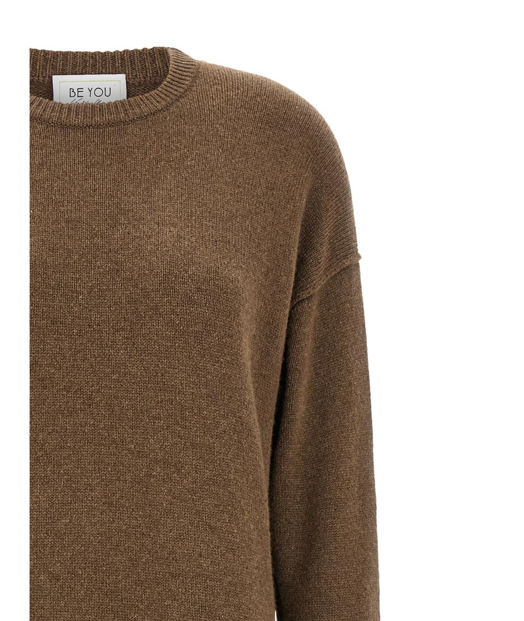 BE YOU Коричневое кашемировое платье, фото 3