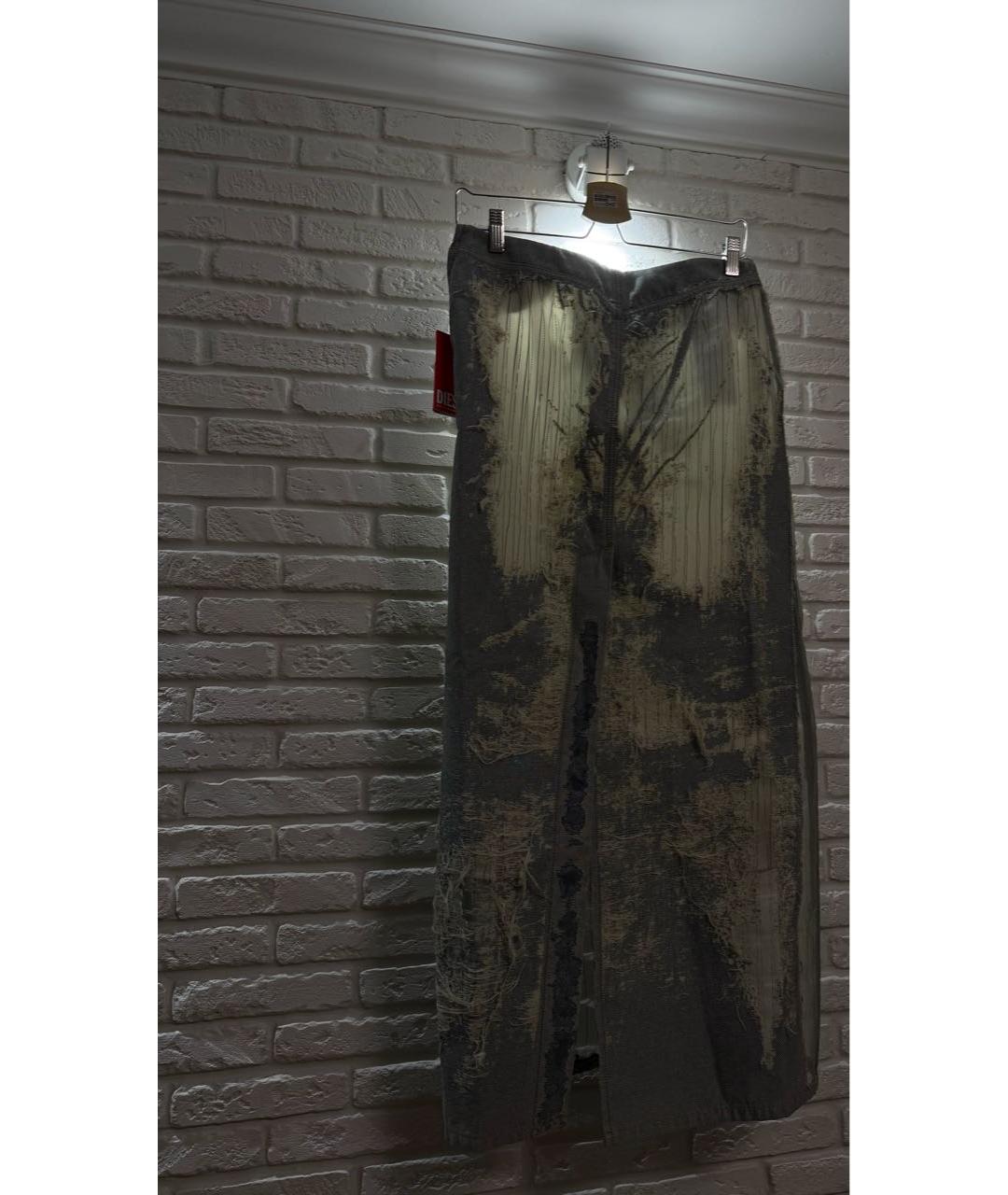 DIESEL Серая полиэстеровая юбка миди, фото 2