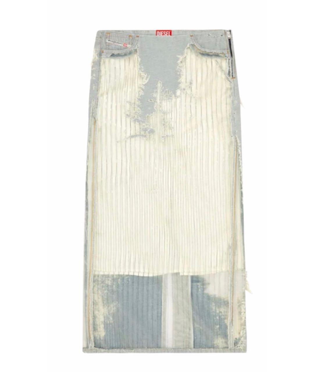 DIESEL Серая полиэстеровая юбка миди, фото 8